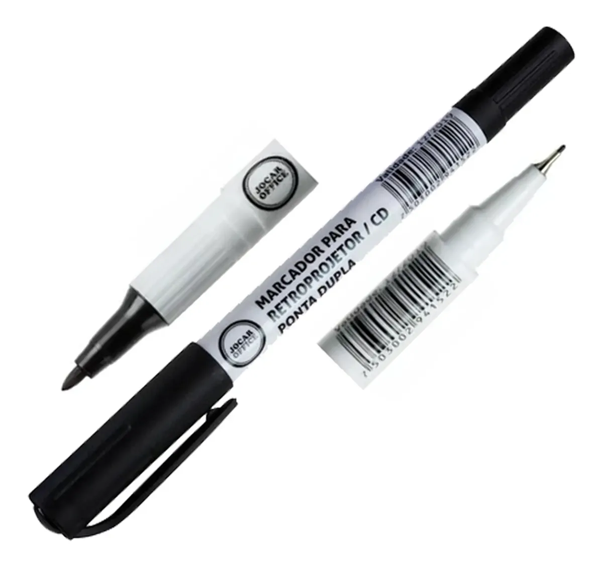 Imagem de Marcador Caneta Permanente Ponta Dupla Jocar Preto